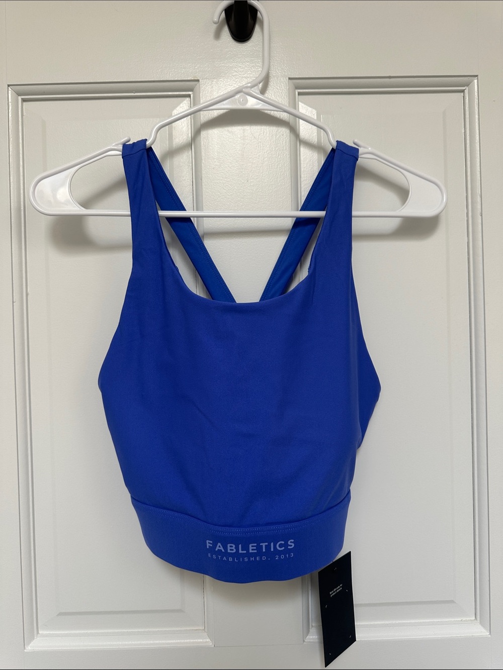 Fabletics Cobalt Blue Strappy High-Support Sports Bra